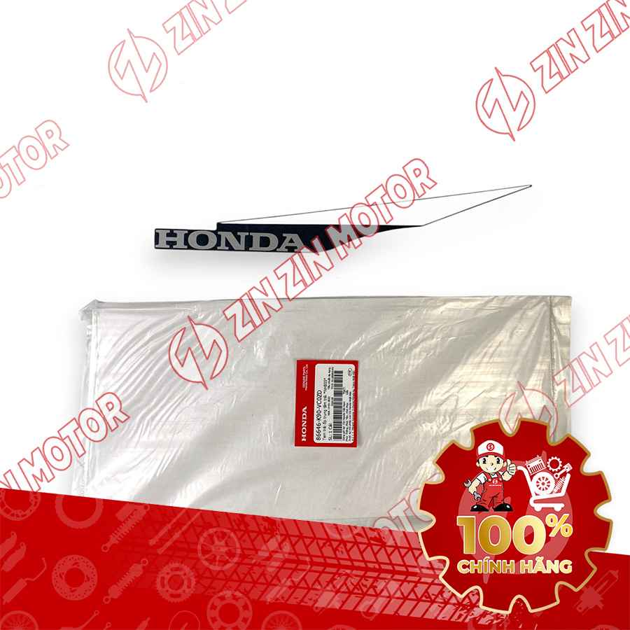 TEM ỐP TRUNG TÂM WAVE RSX 2019 2020 PHIÊN BẢN BÁNH CĂM PHANH CƠ/ĐĨA | PHIÊN BẢN BÁNH MÂM PHANH ĐĨA XE TRẮNG ĐEN BÊN TRÁI 86646K90VC0ZD CHÍNH HÃNG