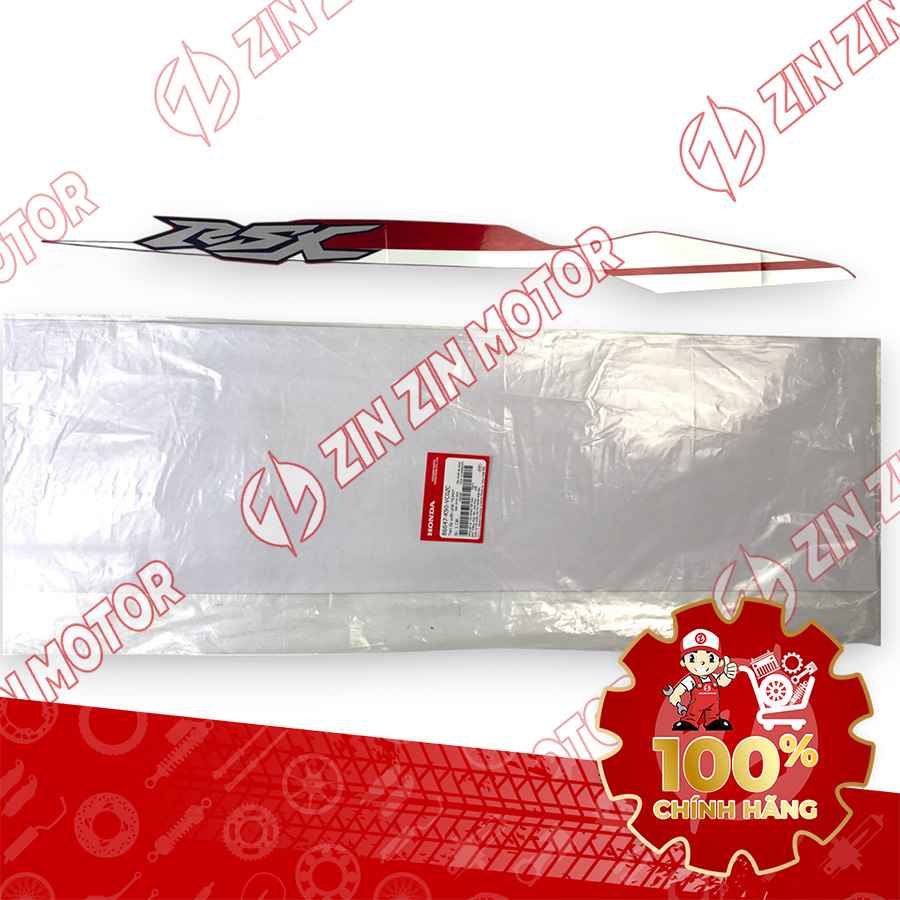 TEM ỐP SƯỜN WAVE RSX 2019 2020 PHIÊN BẢN BÁNH CĂM PHANH CƠ/ĐĨA XE ĐỎ BÊN PHẢI MIẾNG TRÊN 86647K90VC0ZC CHÍNH HÃNG