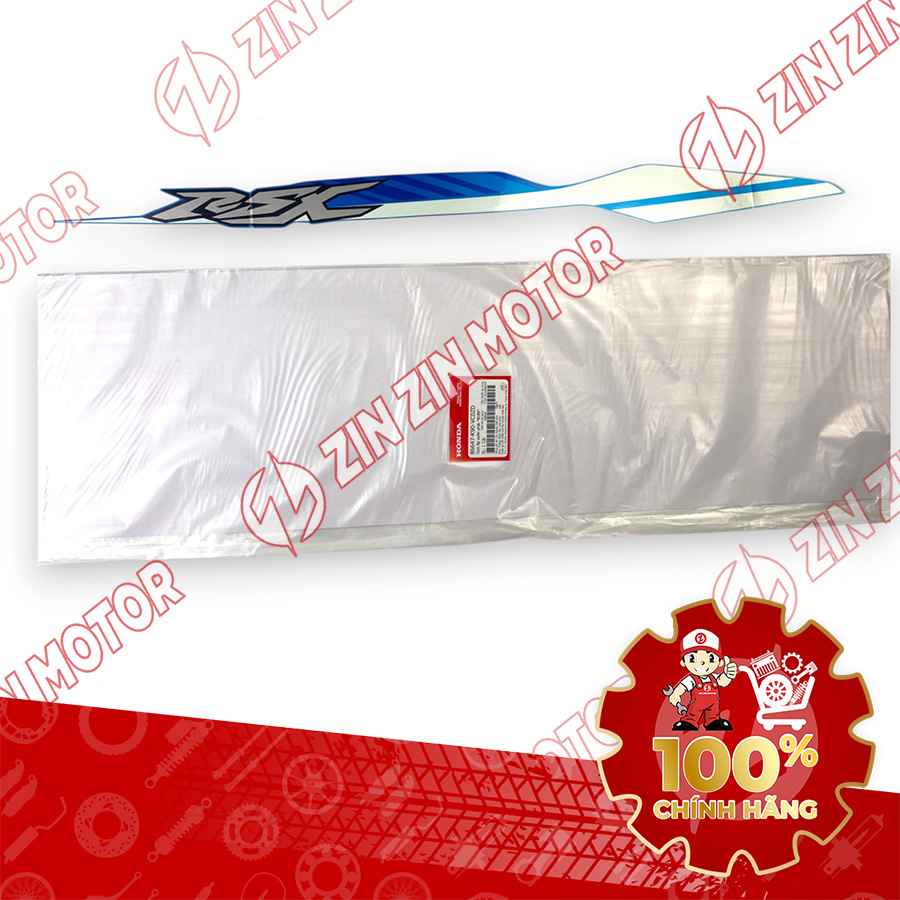 TEM ỐP SƯỜN WAVE RSX 2019 2020 PHIÊN BẢN BÁNH CĂM PHANH CƠ/ĐĨA XE XANH BÊN PHẢI MIẾNG TRÊN 86647K90VC0ZD CHÍNH HÃNG