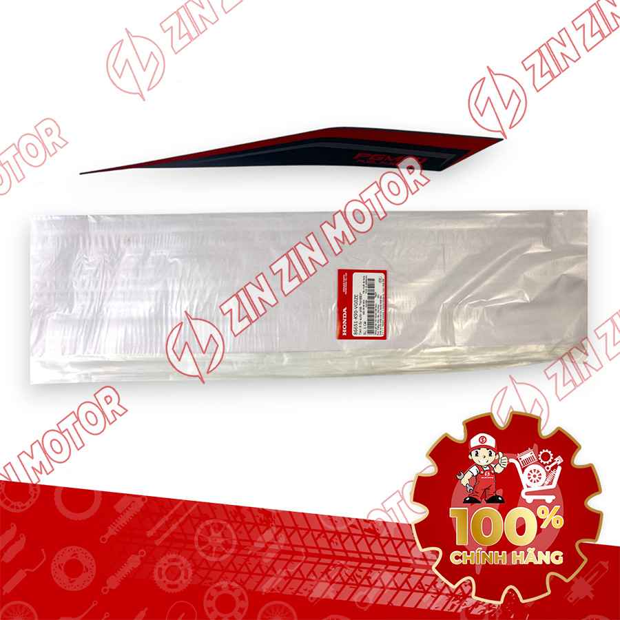 TEM ỐP SƯỜN WAVE RSX 2021 2022 PHIÊN BẢN BÁNH CĂM PHANH CƠ/ĐĨA XE XÁM ĐEN BÊN PHẢI MIẾNG DƯỚI 86651K90VG0ZE CHÍNH HÃNG