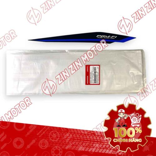 TEM ỐP SƯỜN WAVE RSX 2023 PHIÊN BẢN THỂ THAO BÁNH MÂM PHANH ĐĨA XE XANH ĐẬM BÊN PHẢI MIẾNG DƯỚI 86651K90VL0ZA CHÍNH HÃNG