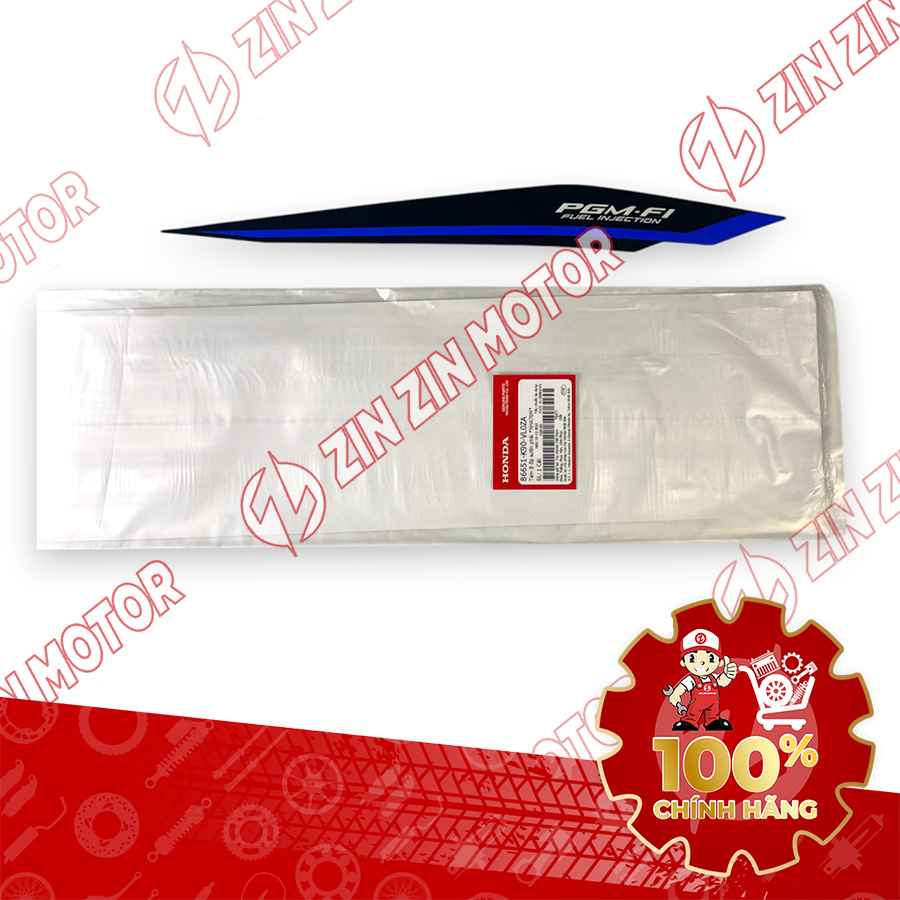 TEM ỐP SƯỜN WAVE RSX 2023 PHIÊN BẢN THỂ THAO BÁNH MÂM PHANH ĐĨA XE XANH ĐẬM BÊN PHẢI MIẾNG DƯỚI 86651K90VL0ZA CHÍNH HÃNG