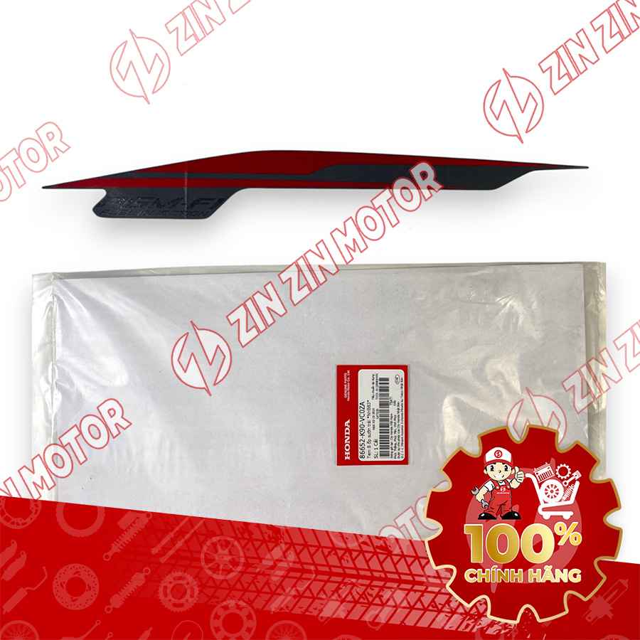 TEM ỐP SƯỜN WAVE RSX 2019 2020 PHIÊN BẢN BÁNH CĂM PHANH CƠ/ĐĨA XE XÁM ĐEN BÊN TRÁI MIẾNG DƯỚI 86652K90VC0ZA CHÍNH HÃNG