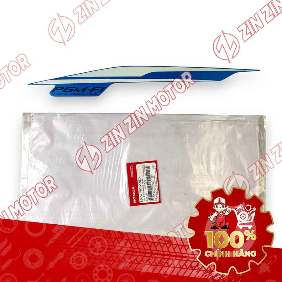 TEM ỐP SƯỜN WAVE RSX 2019 2020 PHIÊN BẢN BÁNH CĂM PHANH CƠ/ĐĨA XE XANH BÊN TRÁI MIẾNG DƯỚI 86652K90VC0ZD CHÍNH HÃNG