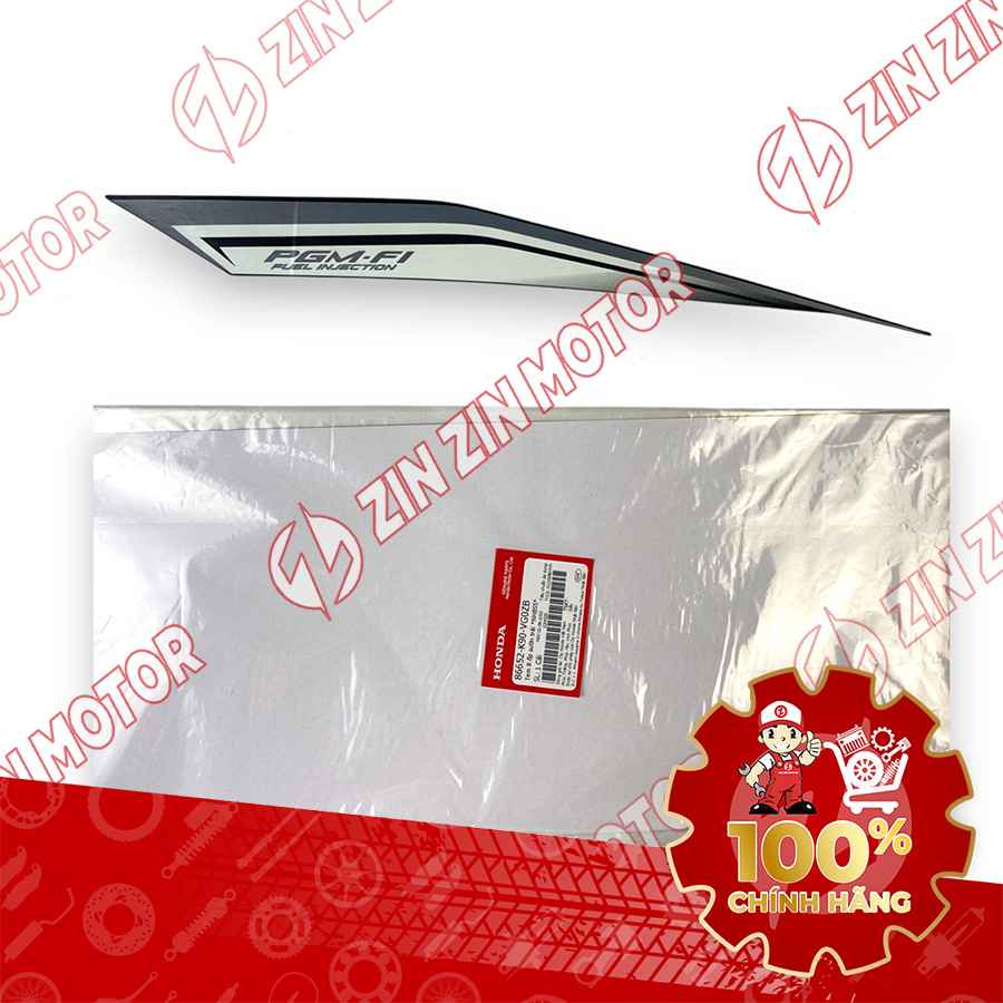 TEM ỐP SƯỜN WAVE RSX 2021 2022 PHIÊN BẢN BÁNH MÂM THẮNG ĐĨA XE TRẮNG BÊN TRÁI MIẾNG DƯỚI 86652K90VG0ZB CHÍNH HÃNG