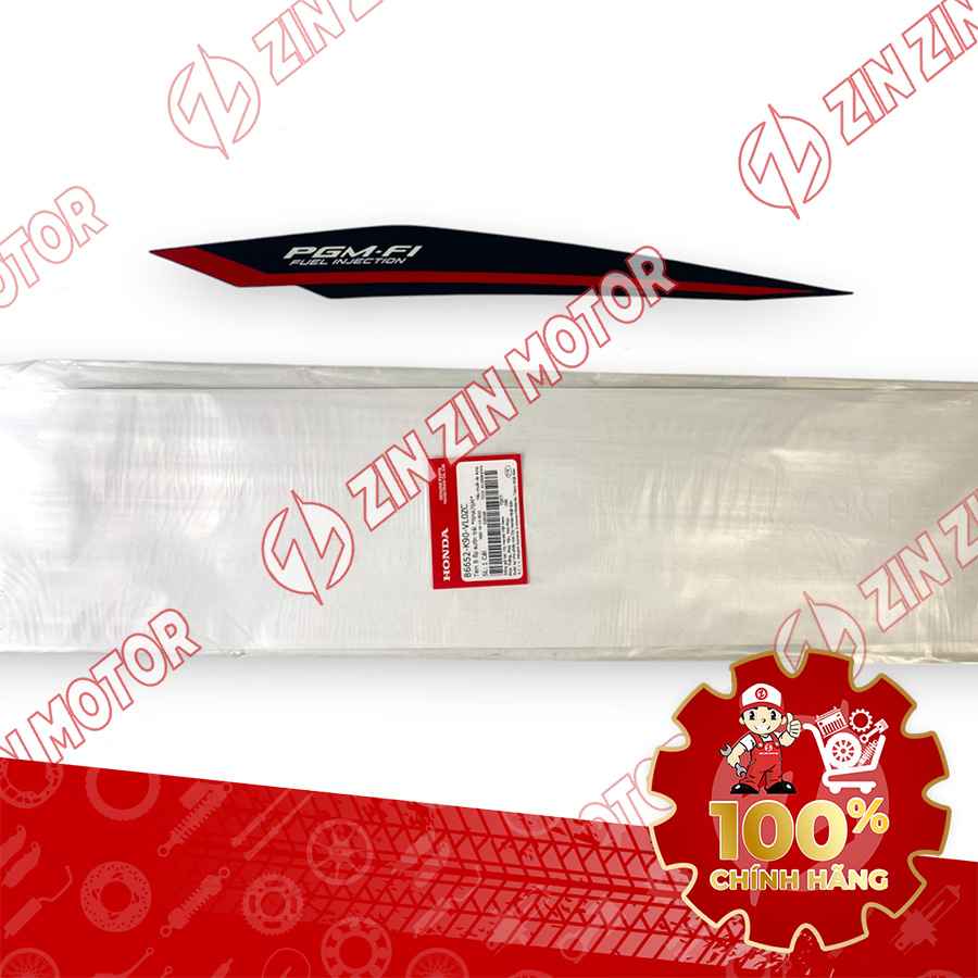 TEM ỐP SƯỜN WAVE RSX 2023 PHIÊN BẢN THỂ THAO BÁNH MÂM PHANH ĐĨA XE ĐỎ BÊN TRÁI MIẾNG DƯỚI 86652K90VL0ZC CHÍNH HÃNG