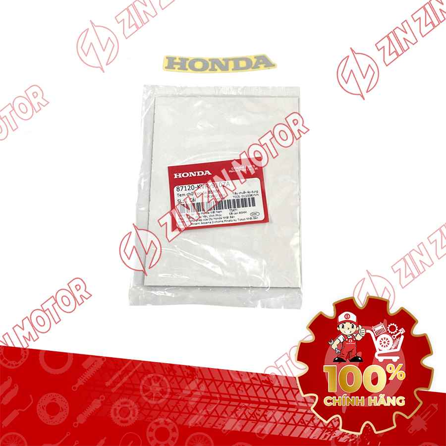 TEM CHỮ HONDA MẶT NẠ TRƯỚC WAVE ALPHA 2017 2018 2019 2020 2021 2022 2023 MÀU BẠC CAMAY 87120KVR910ZA CHÍNH HÃNG