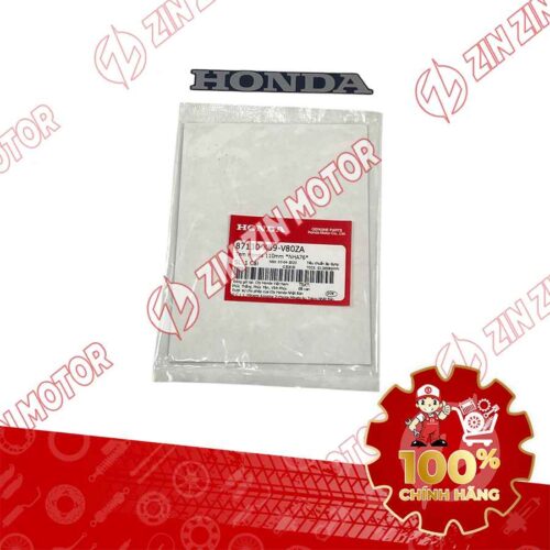Alternative view of TEM HONDA DÁN ỐP YẾM TRONG WAVE ALPHA 2017 2018 2019 2020 2021 2022 2023 110MM MÀU BẠC NỀN ĐEN 87130K89V80ZA CHÍNH HÃNG