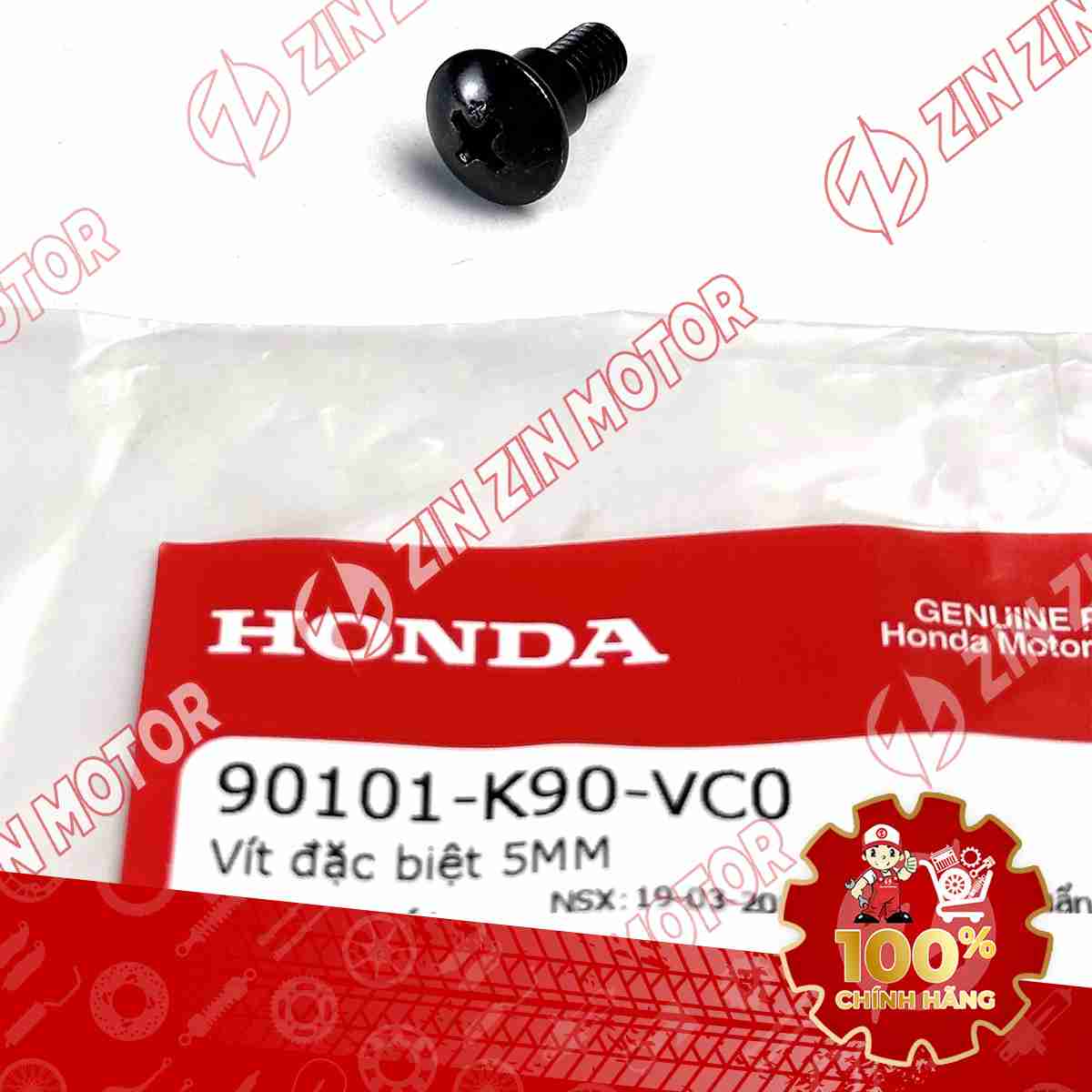 VÍT 5MM BẮT YẾM ỐP Ổ KHÓA WAVE RSX 2019 2020 2021 2022 2023 90101K90VC0 CHÍNH HÃNG