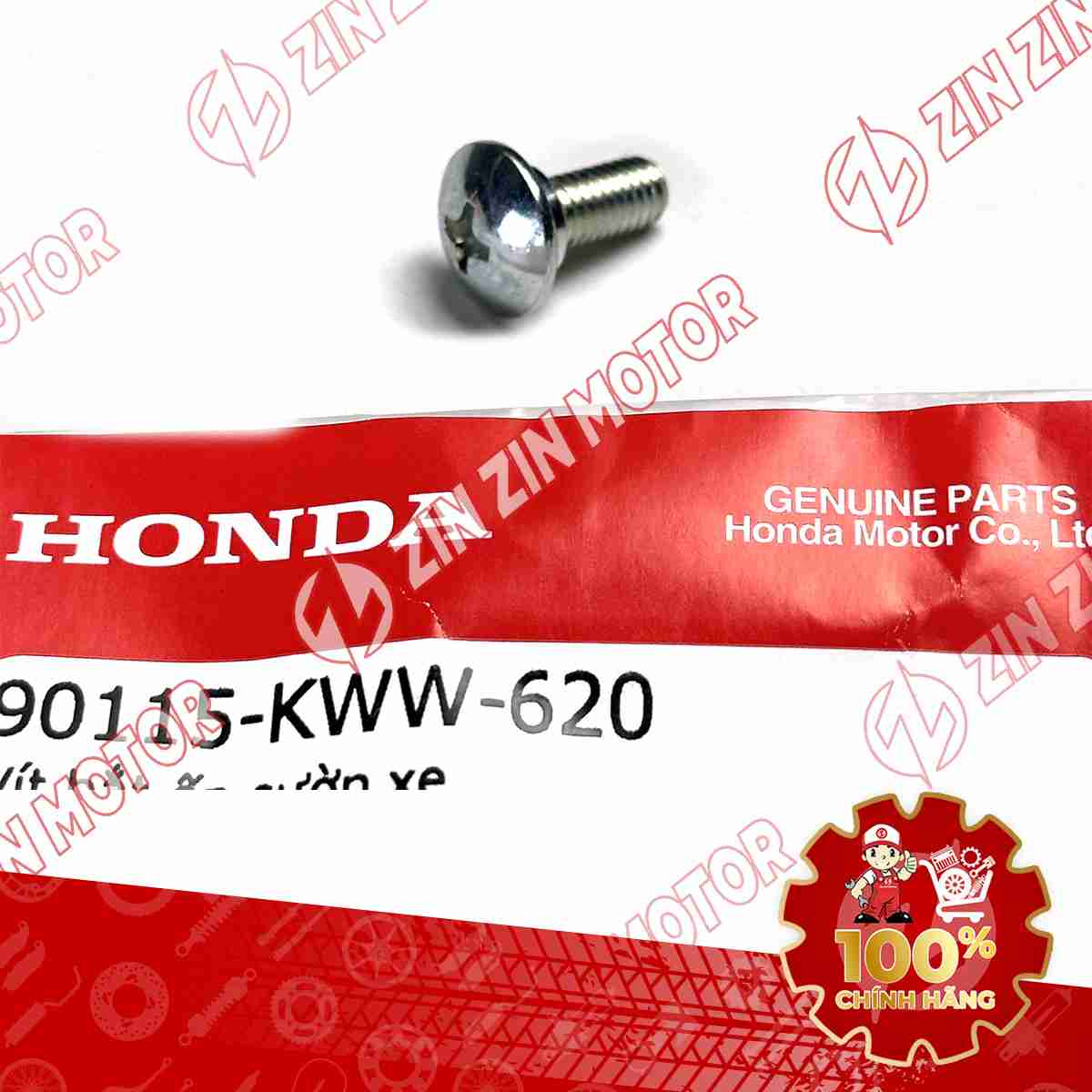 VÍT BẮT ỐP SƯỜN, DÈ SAU WAVE ALPHA 2017 - 2023 2024 - 2025, WAVE BLADE 110 90115KWW620 CHÍNH HÃNG