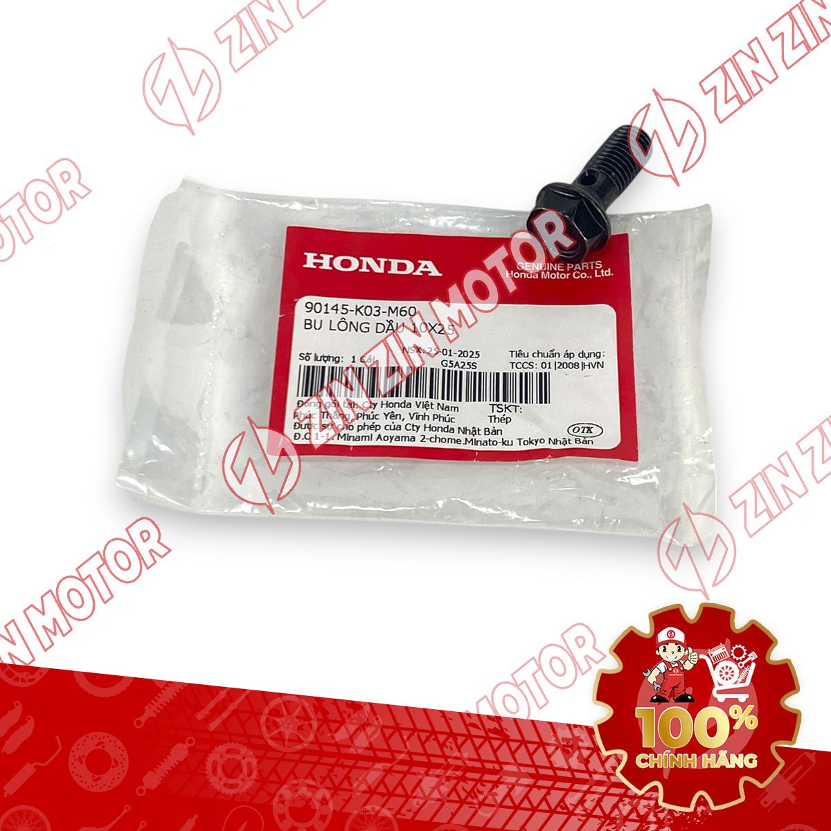 ỐC, BU LÔNG DẦU WAVE RSX 2019 2020 2021 2022 2023 90145K03M60 CHÍNH HÃNG