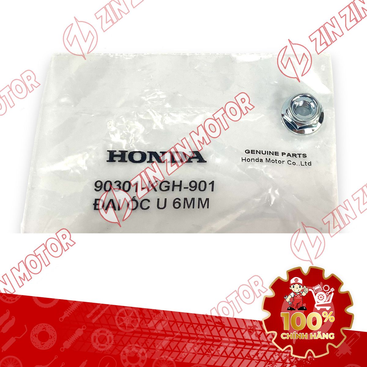 ĐAI ỐC 6MM BẮT CẦN KÉO PHANH THẮNG SAU WAVE RSX 2019 2020 2021 2022 2023 , WAVE ALPHA 2017 - 2023 2024 - 2025, WAVE BLADE 110 90301KGH901 CHÍNH HÃNG