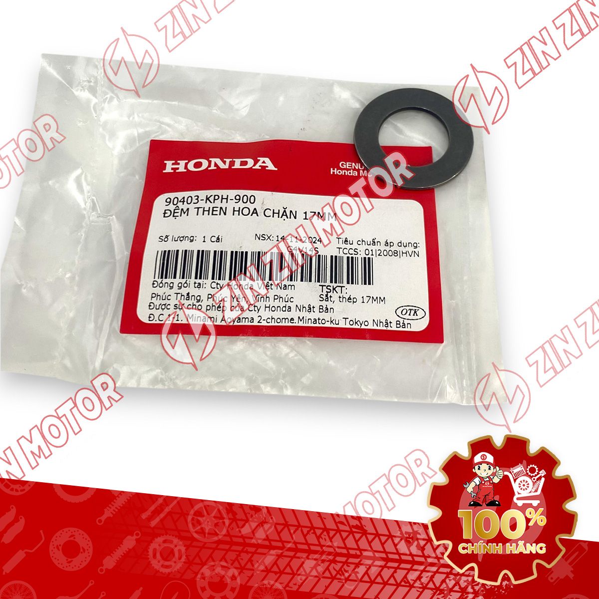 LÔNG ĐỀN 17MM NHÔNG HÚ LỚN, CHUỒNG HEO WAVE RSX 2019 2020 2021 2022 2023 , WAVE ALPHA 2017 - 2023 2024 - 2025, WAVE BLADE 110 90403KPH900 CHÍNH HÃNG