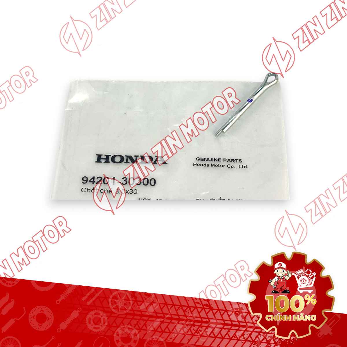 CHỐT CHẺ 3.0X30MM CHÂN CHỐNG ĐỨNG WAVE RSX 2019 2020 2021 2022 2023 , WAVE ALPHA 2017 - 2023 2024 - 2025, WAVE BLADE 110 9420130300 CHÍNH HÃNG