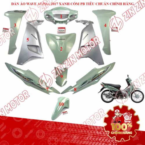 Alternative view of DÀN ÁO WAVE ALPHA 110 2017 2018 2019 2020 2021 2022 2023 CHÍNH HÃNG