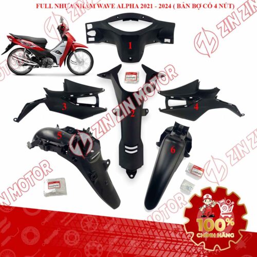 Alternative view of Bộ Dàn Áo Nhựa Nhám Wave Alpha 2017 2018 2019 2020 2021 2022 2023 2024 2025 Chính Hãng