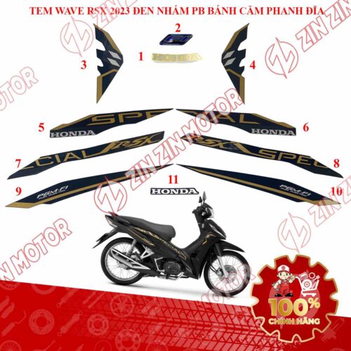Alternative view of Bộ Tem Xe Wave RSX 2019 2020 2021 2022 2023 Chính Hãng