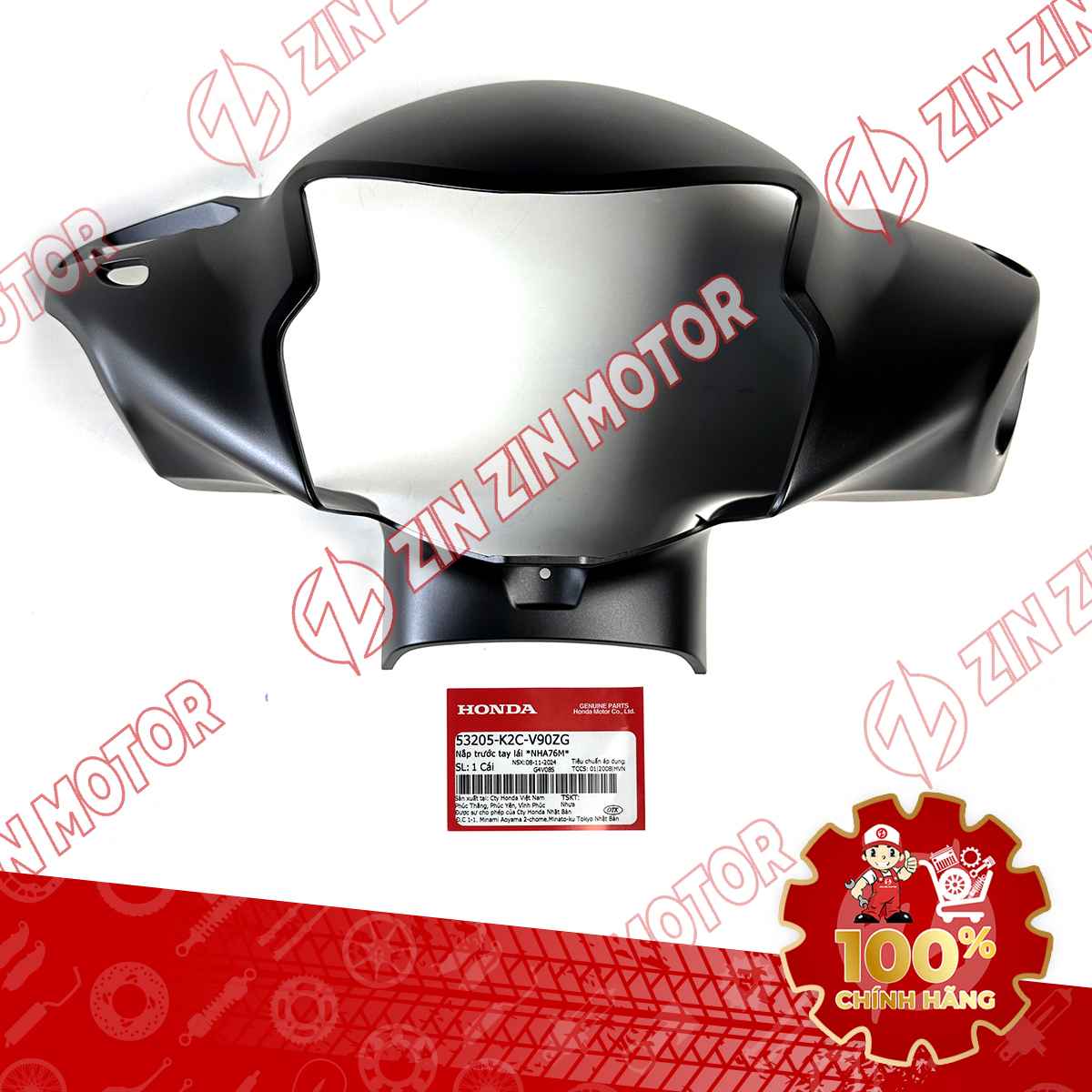 NẮP TRƯỚC TAY LÁI, ỐP ĐẦU VISION 2025 2026 ĐEN NHÁM 53205K2CV90ZG CHÍNH HÃNG