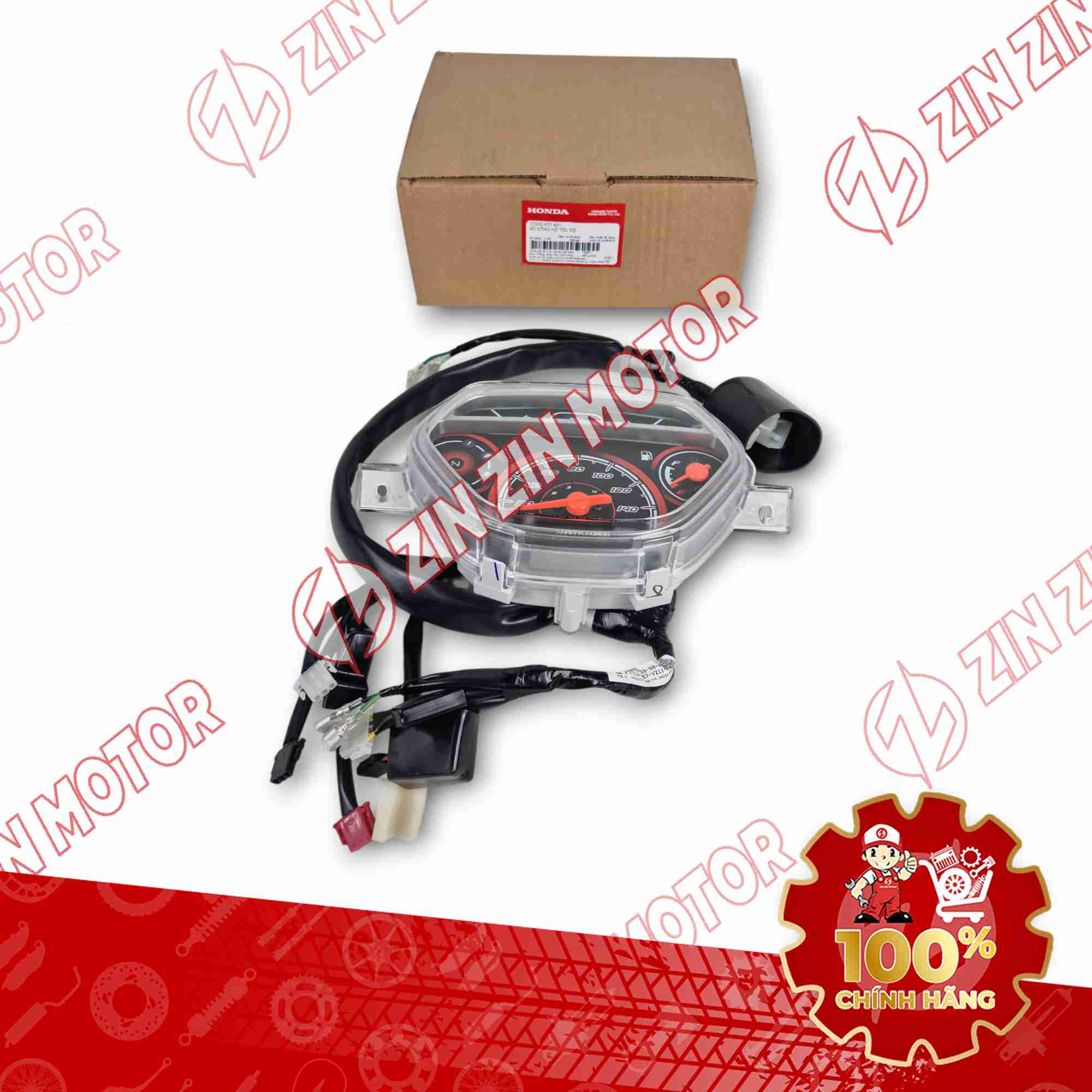 ĐỒNG HỒ WAVE BLADE 2017 - 2025 NỀN ĐỎ TRÒN 37200K57A21 CHÍNH HÃNG