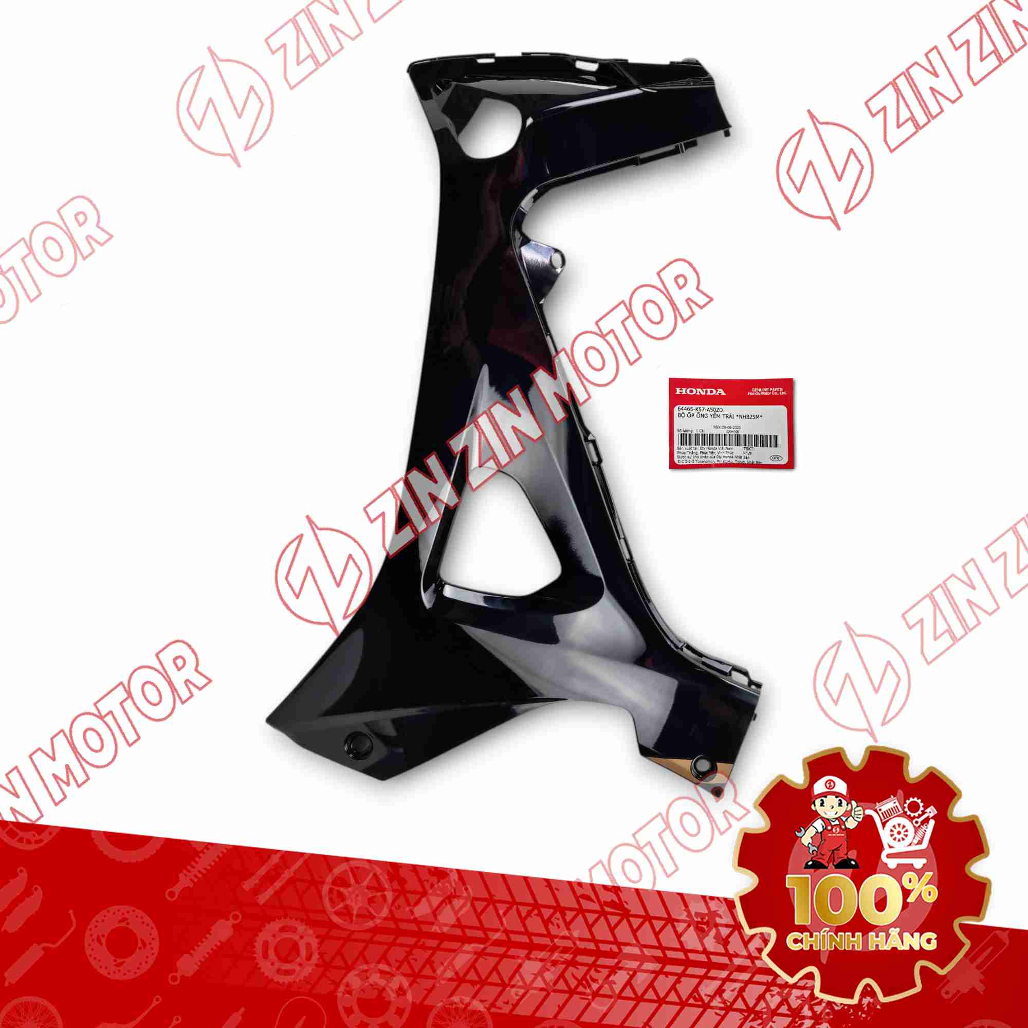 ỐP CÁNH YẾM TRONG WAVE BLADE 110 ĐEN 2018 BẢN THỂ THAO BÊN TRÁI 64465K57A50ZD CHÍNH HÃNG
