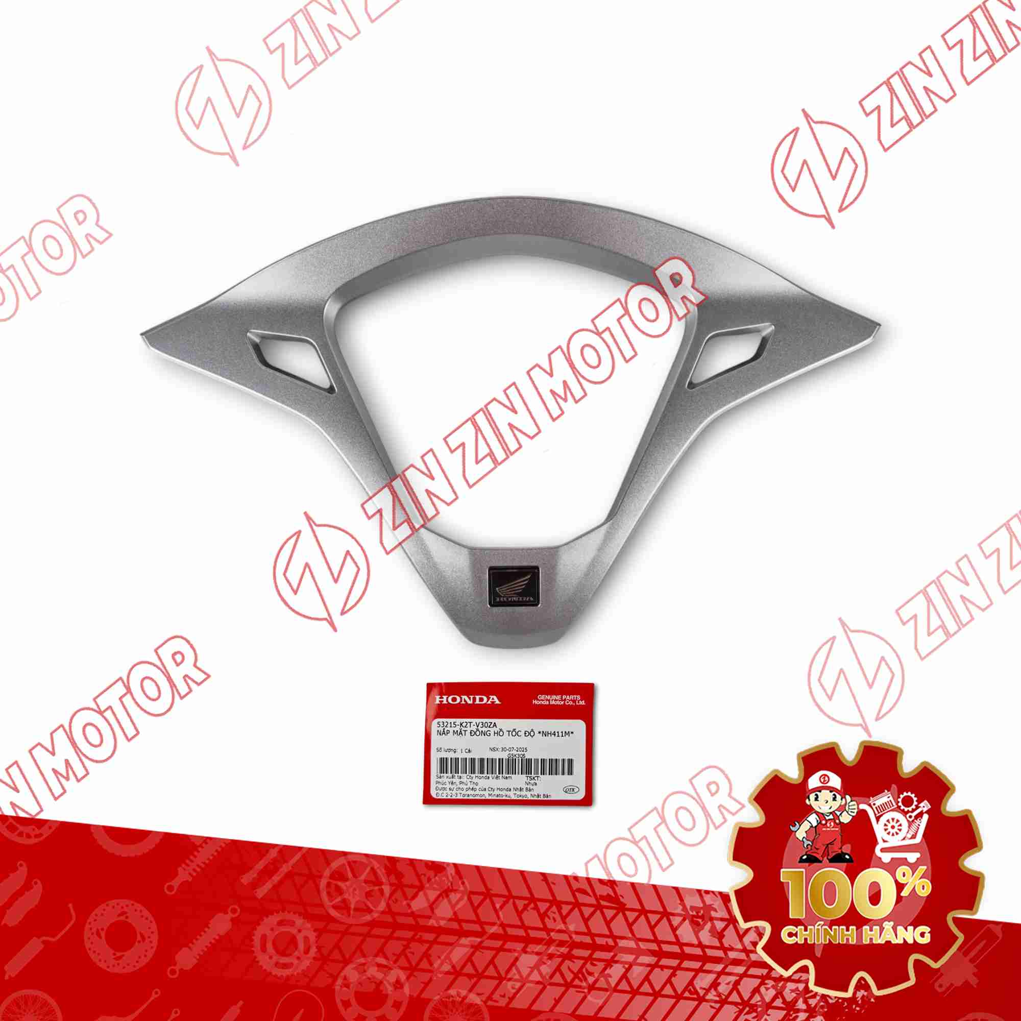 ỐP VIỀN ĐỒNG HỒ TỐC ĐỘ LEAD 125 2025 BẠC 53215K2TV30ZA CHÍNH HÃNG