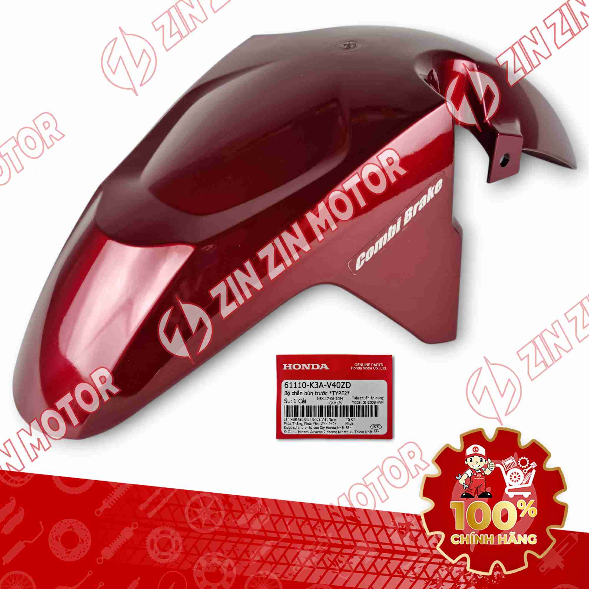 DÈ TRƯỚC AIR BLADE (AB) 125 2025 ĐỎ 125 61110K3AV40ZD CHÍNH HÃNG