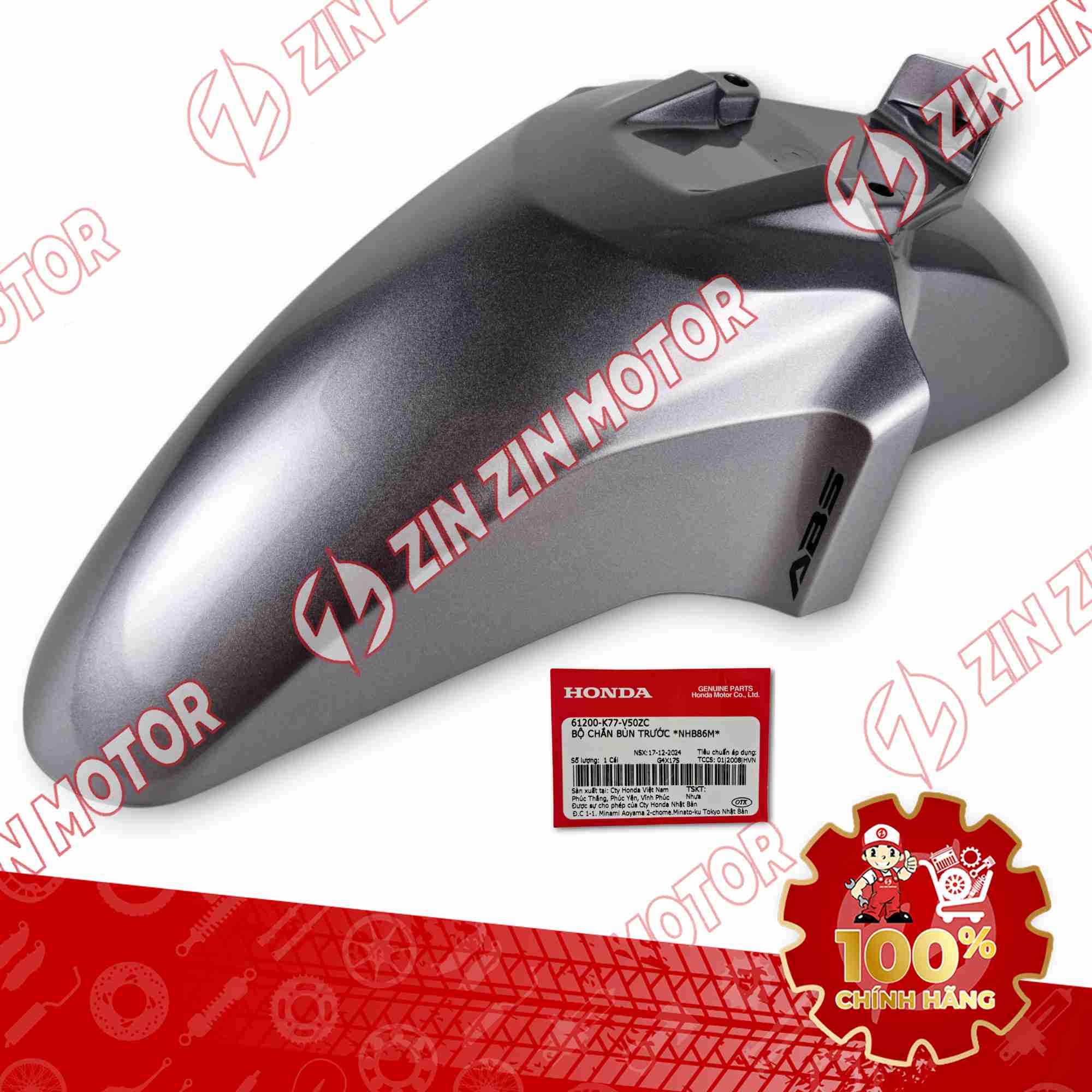 DÈ TRƯỚC SH 125/150i 2017 2018 2019 BẠC 61200K77V50ZC CHÍNH HÃNG