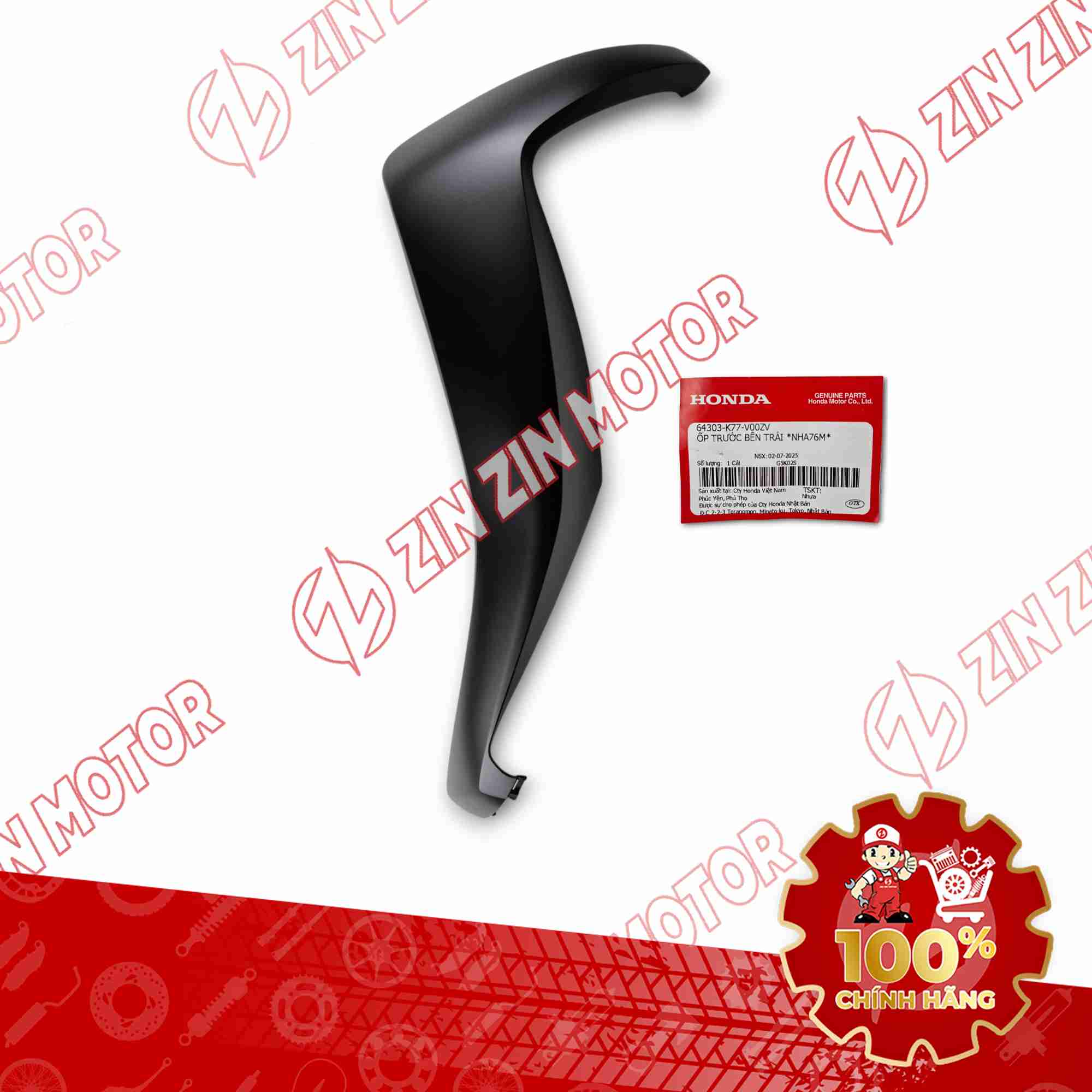 CÁNH YẾM SH 125/150i 2017 2018 2019 ĐEN NHÁM BÊN TRÁI 64303K77V00ZV CHÍNH HÃNG