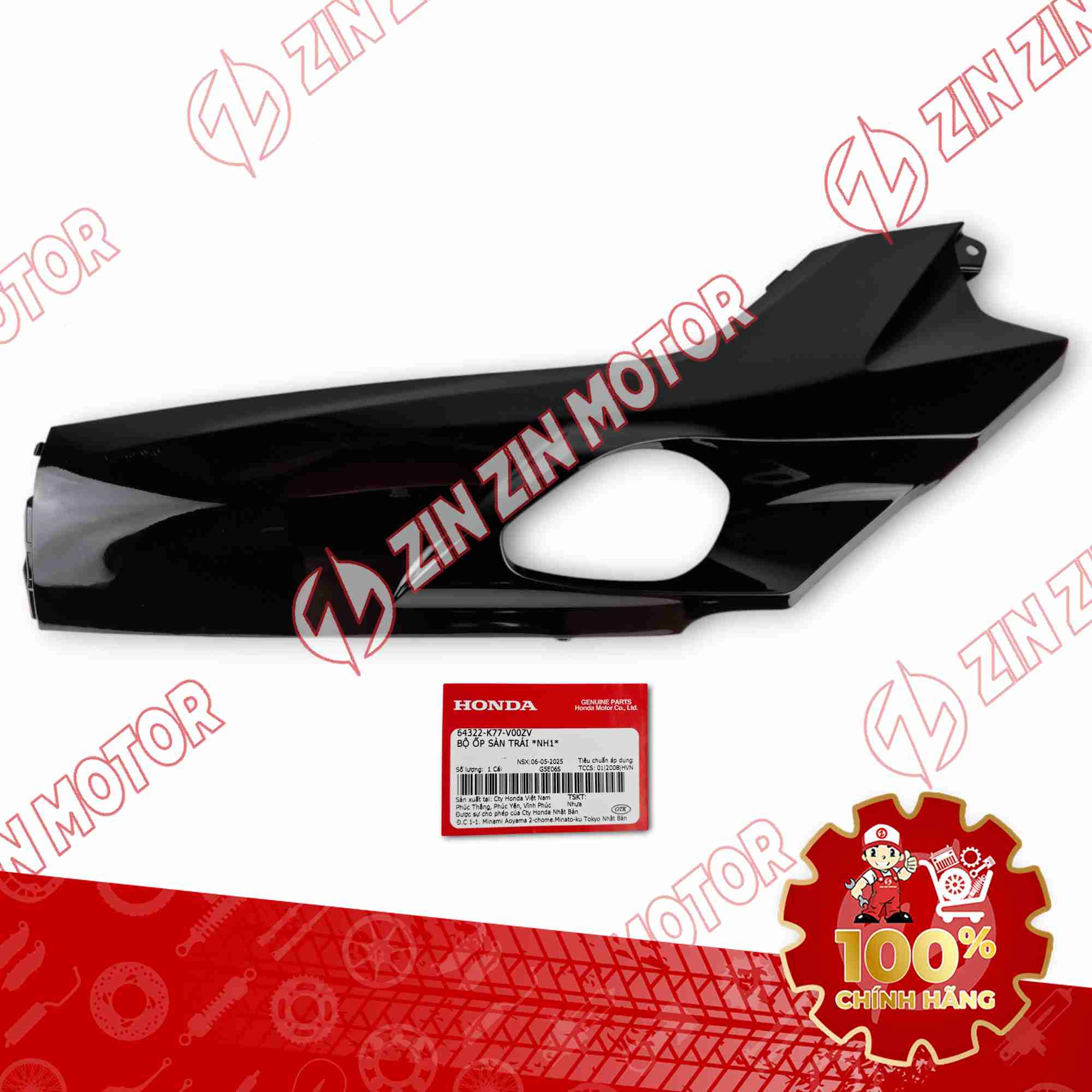 THANH CẠNH ỐP SÀN SH 125/150i 2018 2019 ĐEN BÓNG BÊN TRÁI 64322K77V00ZV CHÍNH HÃNG