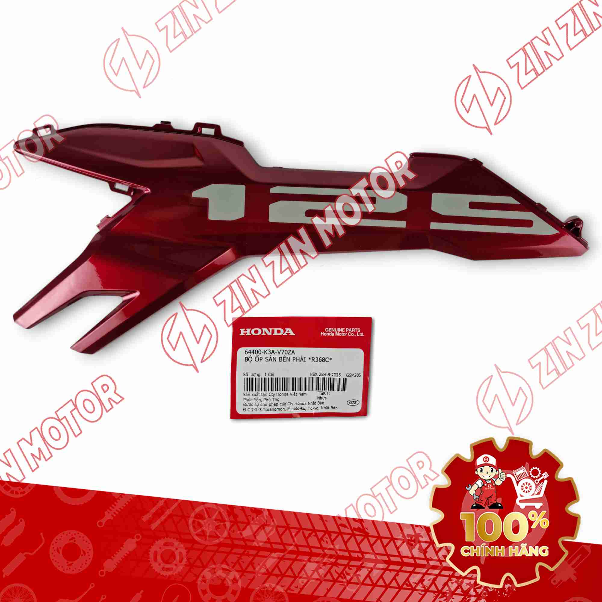 ỐP HÔNG AIR BLADE (AB) 2025 ĐỎ 125 2025 PHẢI 64400K3AV70ZA CHÍNH HÃNG