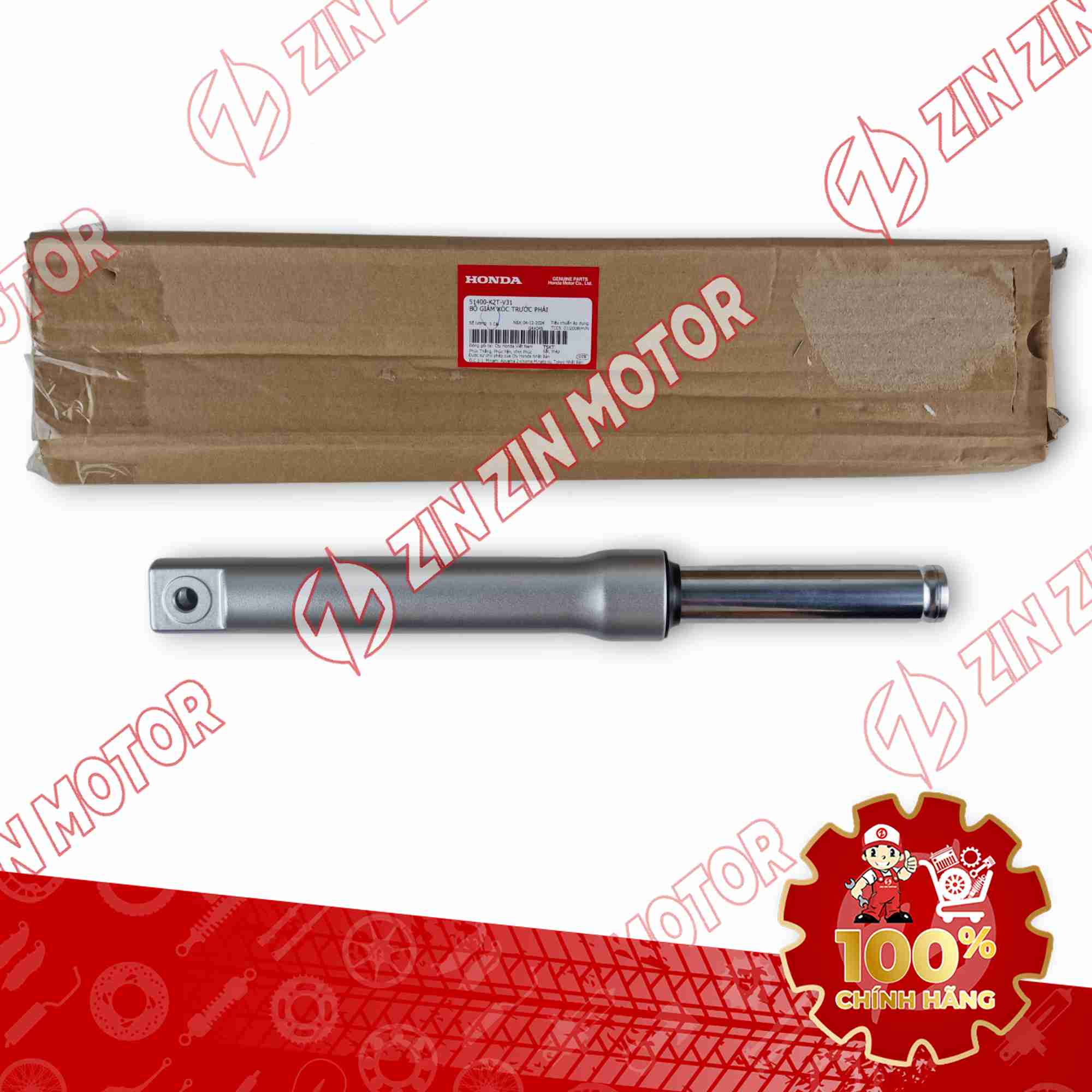 GIẢM XÓC, PHUỘC TRƯỚC LEAD 4VAL 125 2025 PHIÊN BẢN CBS MÀU BẠC BÊN PHẢI 51400K2TV31 CHÍNH HÃNG
