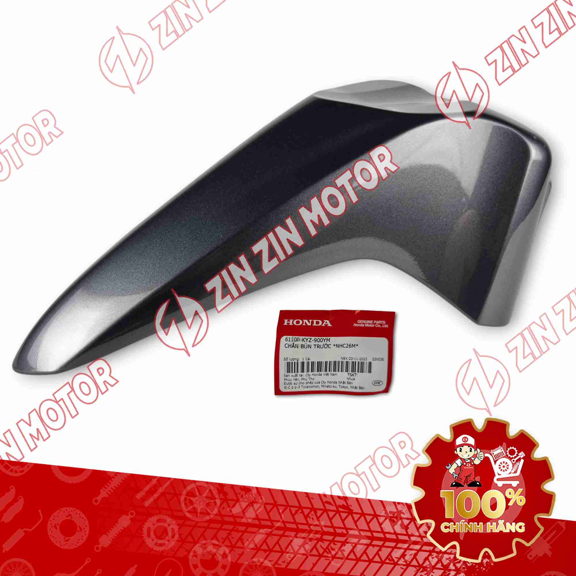 DÈ TRƯỚC FUTURE LED 125 2026 MÀU XÁM ĐẬM 61100KYZ900YM CHÍNH HÃNG